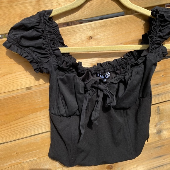 I.AM.GIA black milkmaid top! - Picture 2 of 4